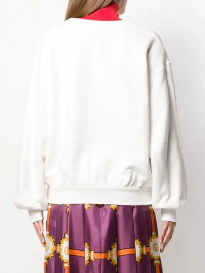Shop Gucci Oversize Sweatshirt With  Tennis In White