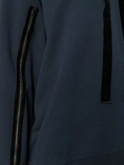 Dorothee Schumacher Zipped Sleeve Hoodie - Blue In Blue