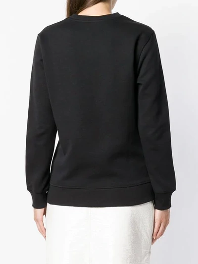 Shop Paco Rabanne Front Logo Sweatshirt In Black