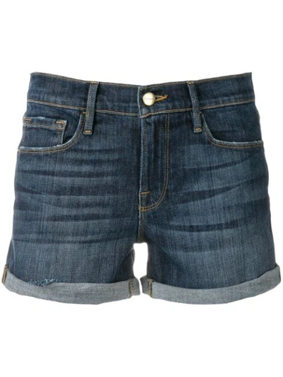 Shop Frame Denim Short Shorts In Blue