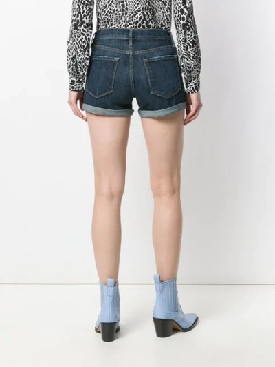 Shop Frame Denim Short Shorts In Blue