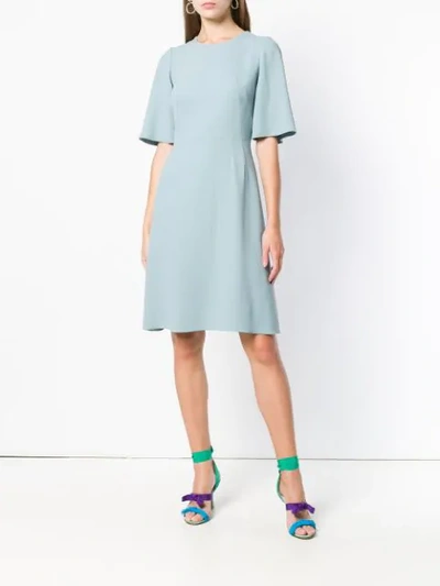 Shop Dolce & Gabbana Short Sleeve Dress In Blue