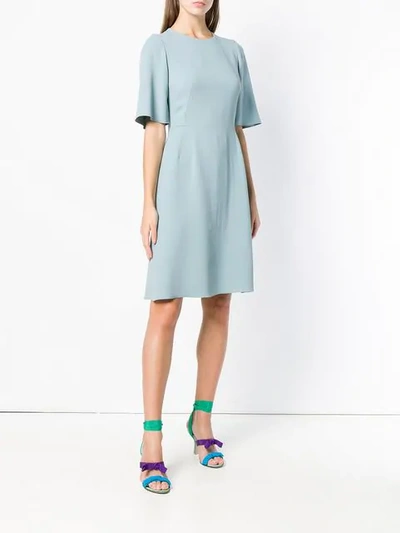 Shop Dolce & Gabbana Short Sleeve Dress In Blue