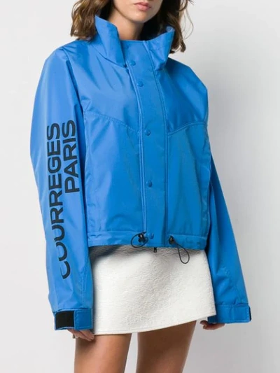 Shop Courrèges Oversized Jacket In 400 Blue