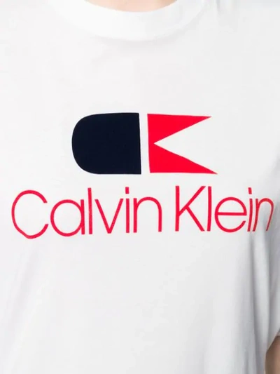 Shop Calvin Klein Oversized Logo Print T In White