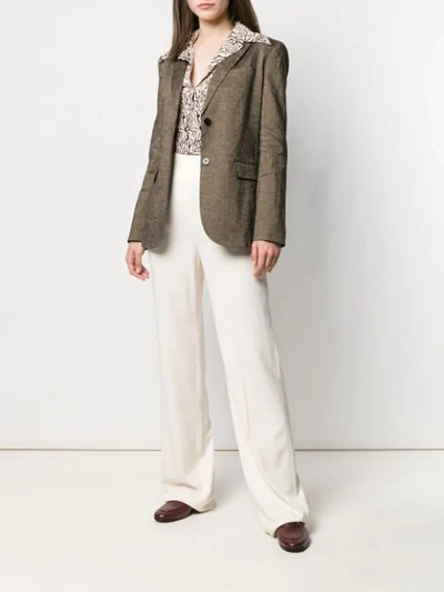 Shop Theory Tailored Blazer Jacket In Brown