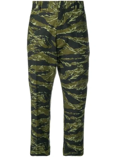 Shop Dsquared2 Camouflage Print Culottes In Green