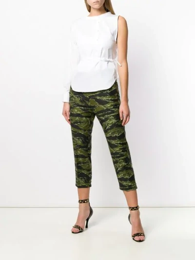 Shop Dsquared2 Camouflage Print Culottes In Green