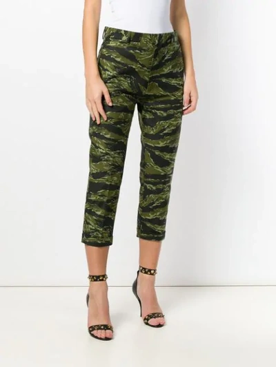 Shop Dsquared2 Camouflage Print Culottes In Green