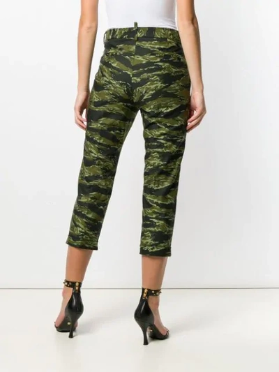Shop Dsquared2 Camouflage Print Culottes In Green