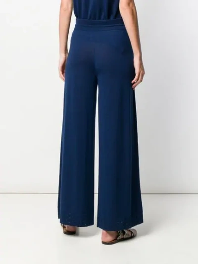 Shop Barrie Sweet Eighteen Wide Trousers In Blue