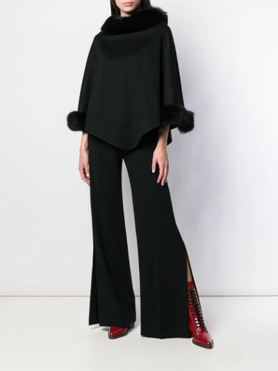 Shop Max Mara Tailored Flared Trousers In Black