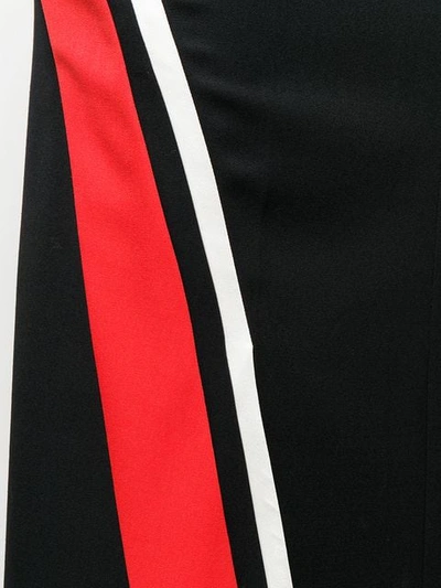 Shop Alexander Mcqueen Side Panel Pencil Skirt In 0915 Black Red