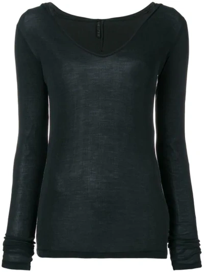Shop Ben Taverniti Unravel Project Hooded Sweatshirt In Black
