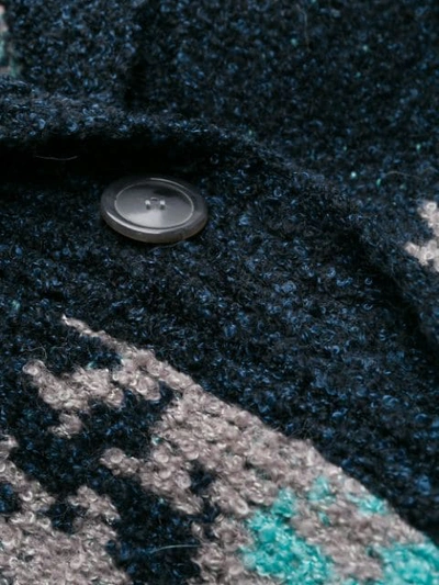 Shop Missoni Knitted Cardigan In Blue