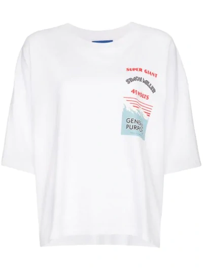 Shop Simon Miller Battery Print T-shirt In White