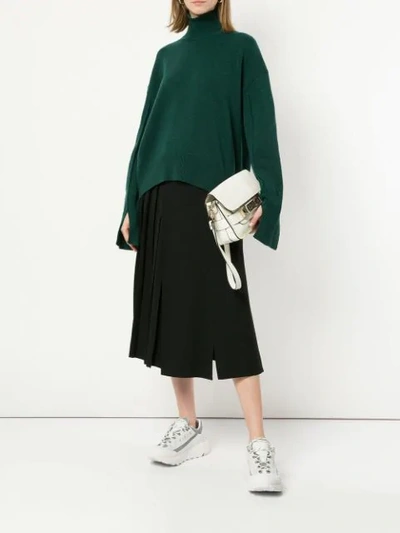 Shop Mrz Loose Fitted Sweater In Green
