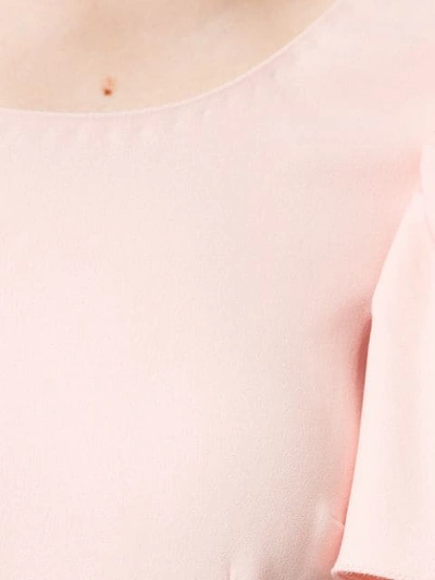 Shop Dolce & Gabbana Ruffled Sleeve Top In Pink
