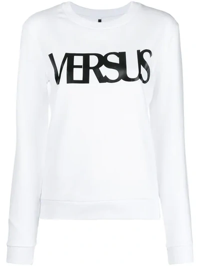 Shop Versus Logo Sweatshirt In White