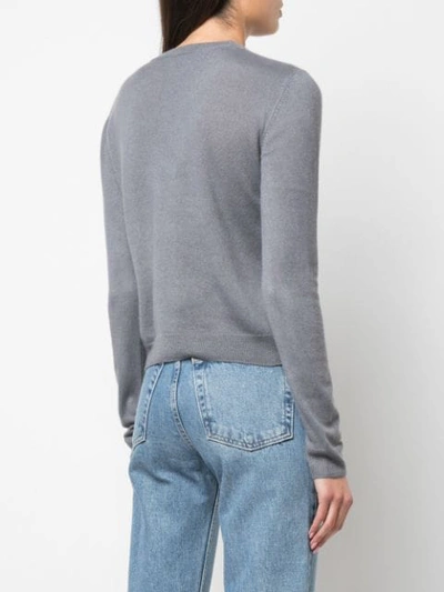 Shop The Elder Statesman Fine Knit Sweater In Grey