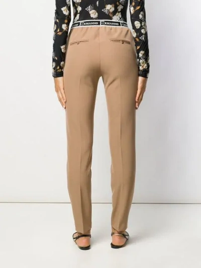 Shop Ermanno Ermanno Slim-fit Trousers In Neutrals