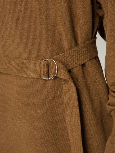 Shop Chloé Knit Belted Dress In Brown