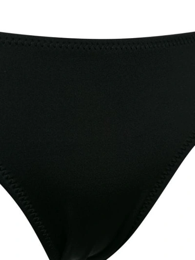 Shop Solid & Striped Fitted Bikini Bottoms In Black