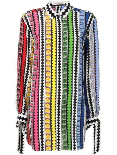 Shop Mary Katrantzou Striped Shirt In Multicolour
