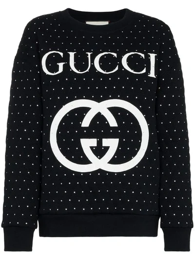 Shop Gucci Sweatshirt Mit Logo In Black