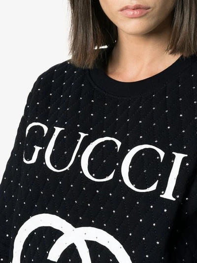 Shop Gucci Sweatshirt Mit Logo In Black