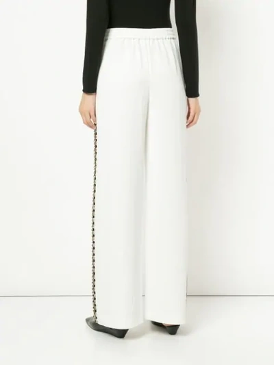 Shop Layeur Palazzo Trousers In White