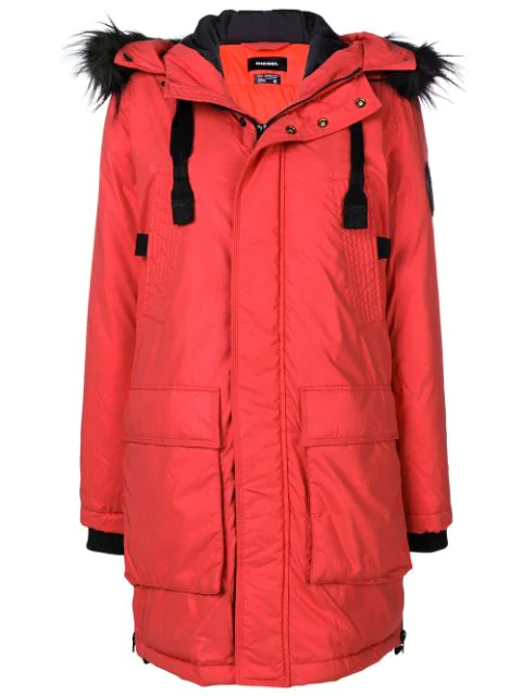 diesel long down coat