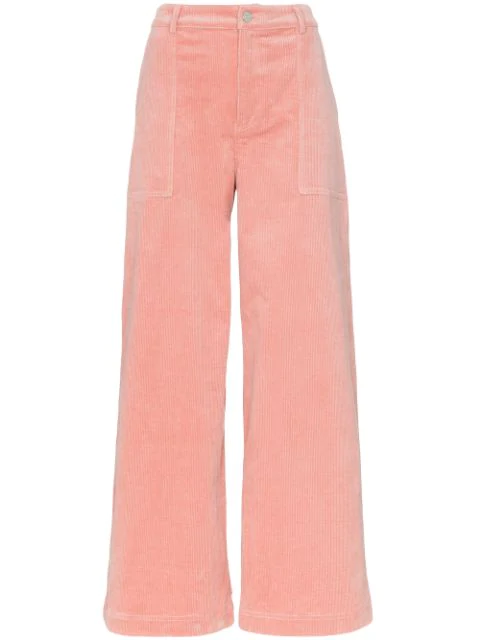 pink high waisted corduroy pants