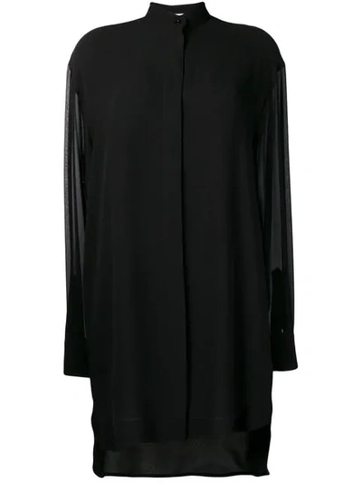 Shop Givenchy Ruffle Trim Dress In Black