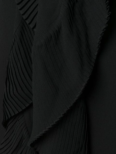 Shop Givenchy Ruffle Trim Dress In Black