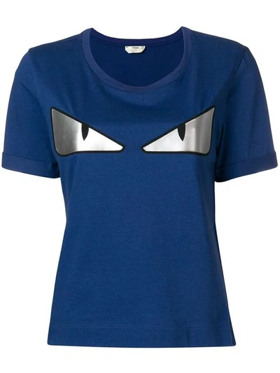 Shop Fendi Bag Bugs T-shirt In Blue