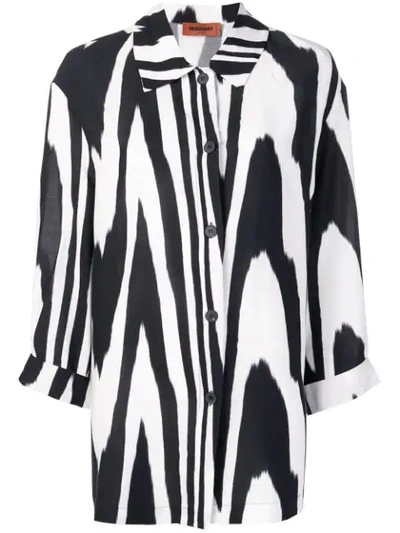 Shop Missoni Zebra Print Oversized Shirt In White