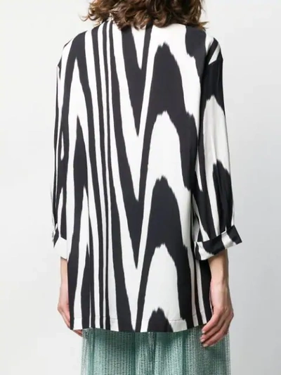 Shop Missoni Zebra Print Oversized Shirt In White