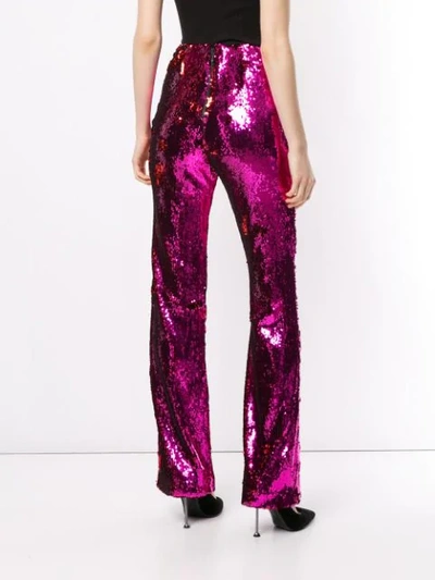 Shop Rachel Gilbert Addie Sequin Trousers In Purple