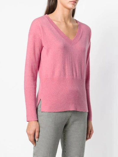 Shop Steffen Schraut V Neck Sweater In Pink