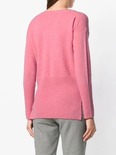 Shop Steffen Schraut V Neck Sweater In Pink
