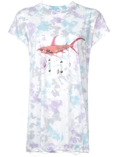 Shop Alchemist Tie-dye Distressed T-shirt - White