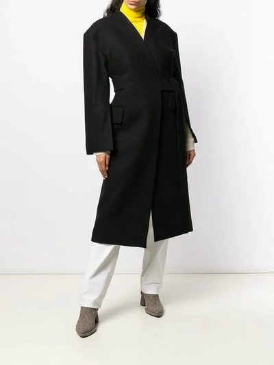Shop A.w.a.k.e. Longline Coat In Black