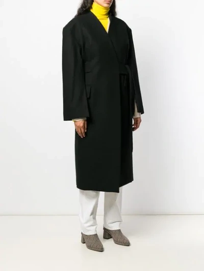 A.W.A.K.E. LONGLINE COAT - 黑色