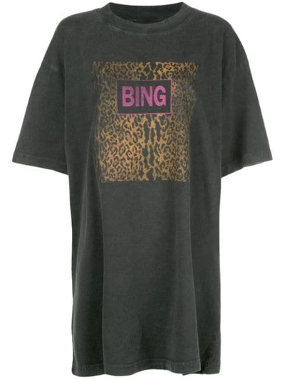 Shop Anine Bing Harley Print Oversized T-shirt In Black