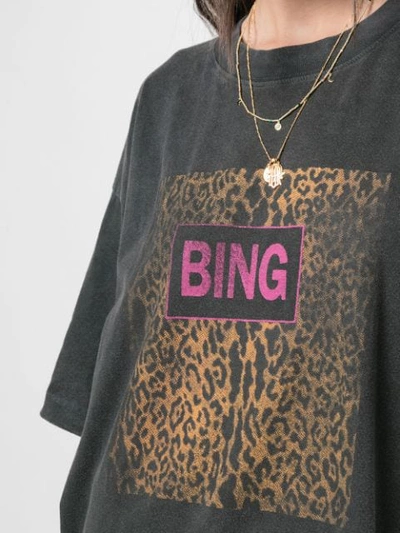 Shop Anine Bing Harley Print Oversized T-shirt In Black