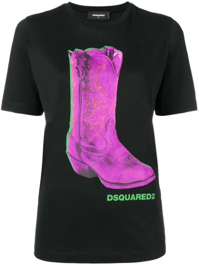 Shop Dsquared2 Boot Print T In Black