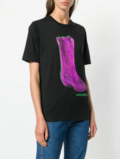 Shop Dsquared2 Boot Print T In Black