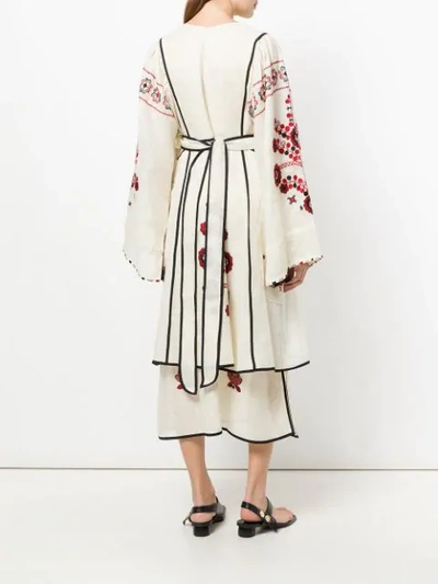 Shop Vita Kin Embroidered Bohemian-style Midi Dress In White