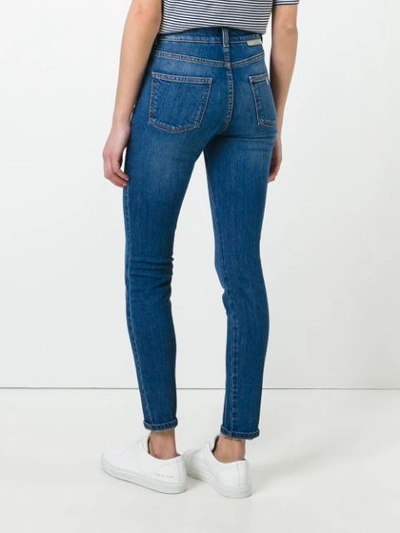 Shop Stella Mccartney Robin Embroidered Skinny Jeans In Blue
